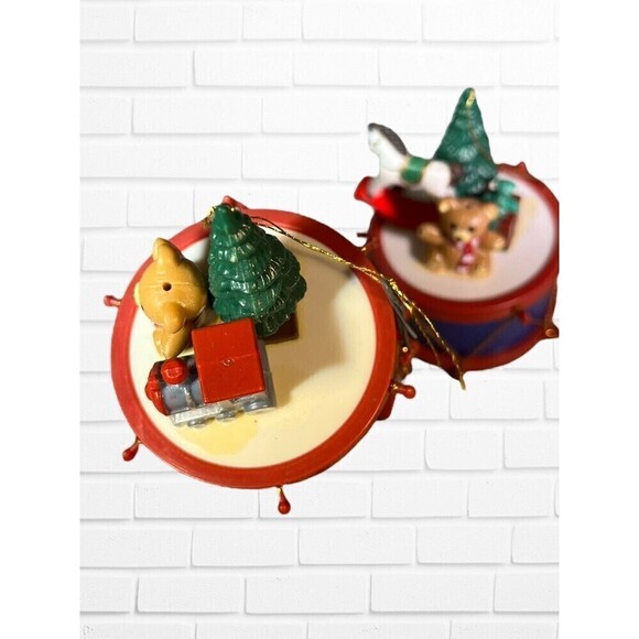 Vintage Christmas Around The World Toy Drum Ornaments Set of Three - Picture 10 of 14